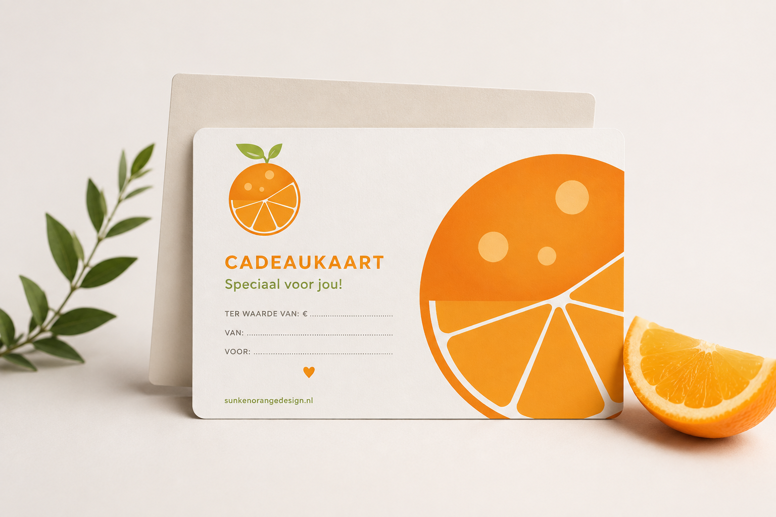 SunkenOrangeDesign Cadeaubon