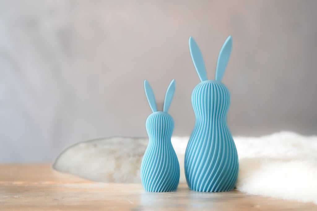 Bunny Multicolor Duo | Curved Lines | 3D Printed Design Decor
