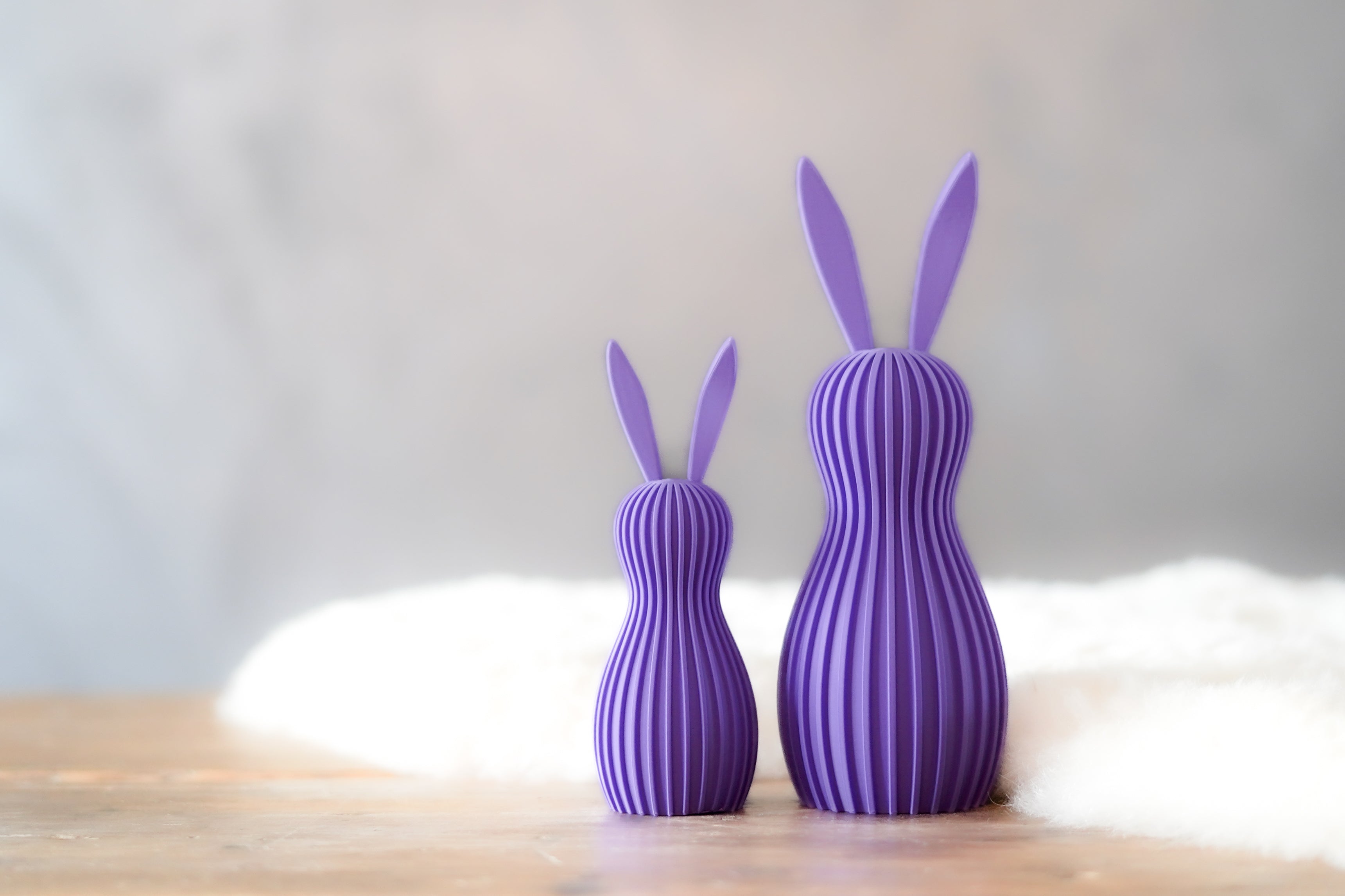 Bunny Multicolor Duo | Straight Lines | 3D Printed Design Decor