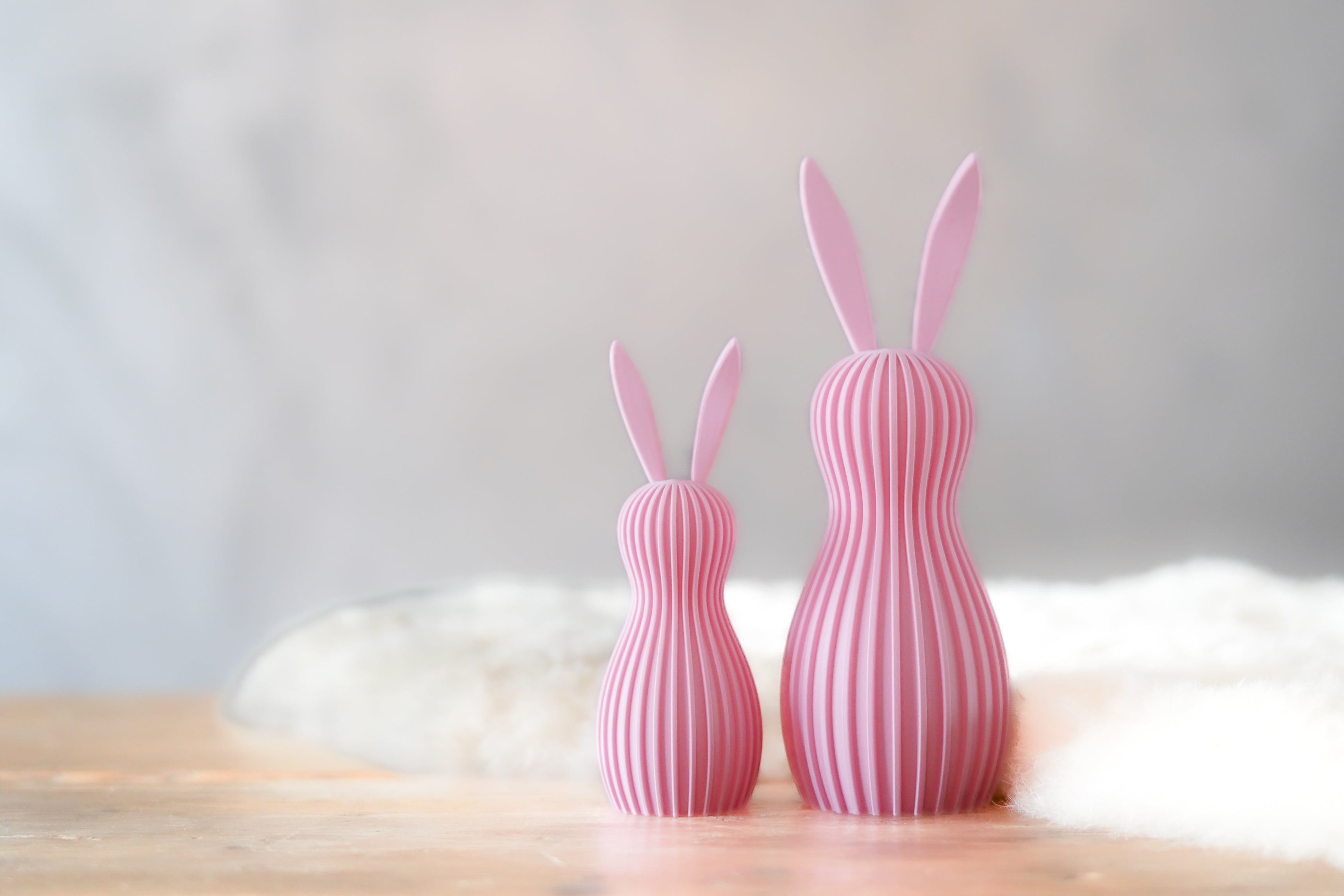 Bunny Multicolor Duo | Straight Lines | 3D Printed Design Decor