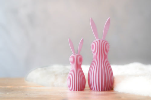 Bunny Duo | Rechte Lijnen | 3D Geprinte Design Decoratie