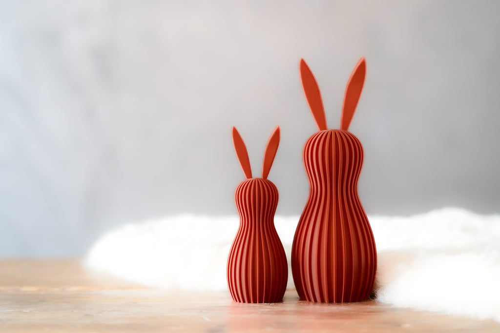 Bunny Multicolor Duo | Straight Lines | 3D Printed Design Decor