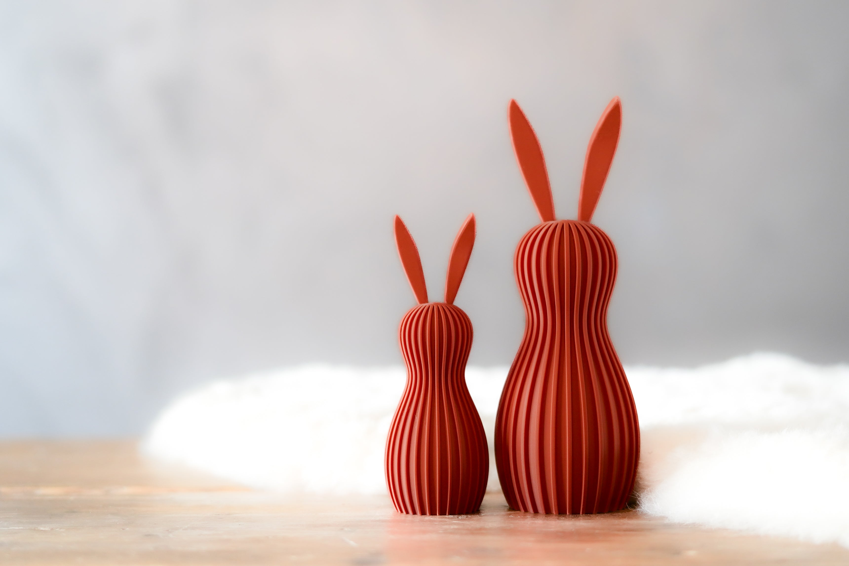 Bunny Multicolor Duo | Straight Lines | 3D Printed Design Decor