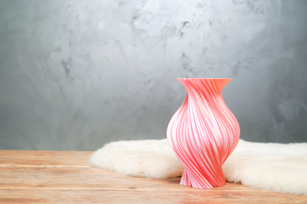 Helix | Blush Gold | 3D Printed Design Vase
