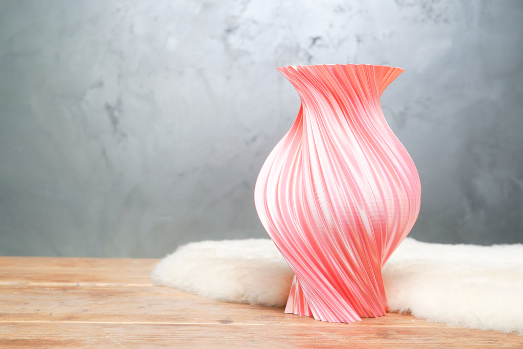 Helix | Blush Gold | 3D Printed Design Vase