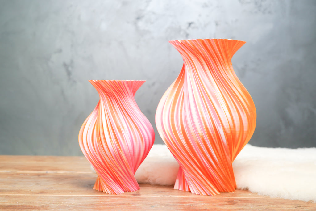 Helix | Blush Gold | 3D Printed Design Vase