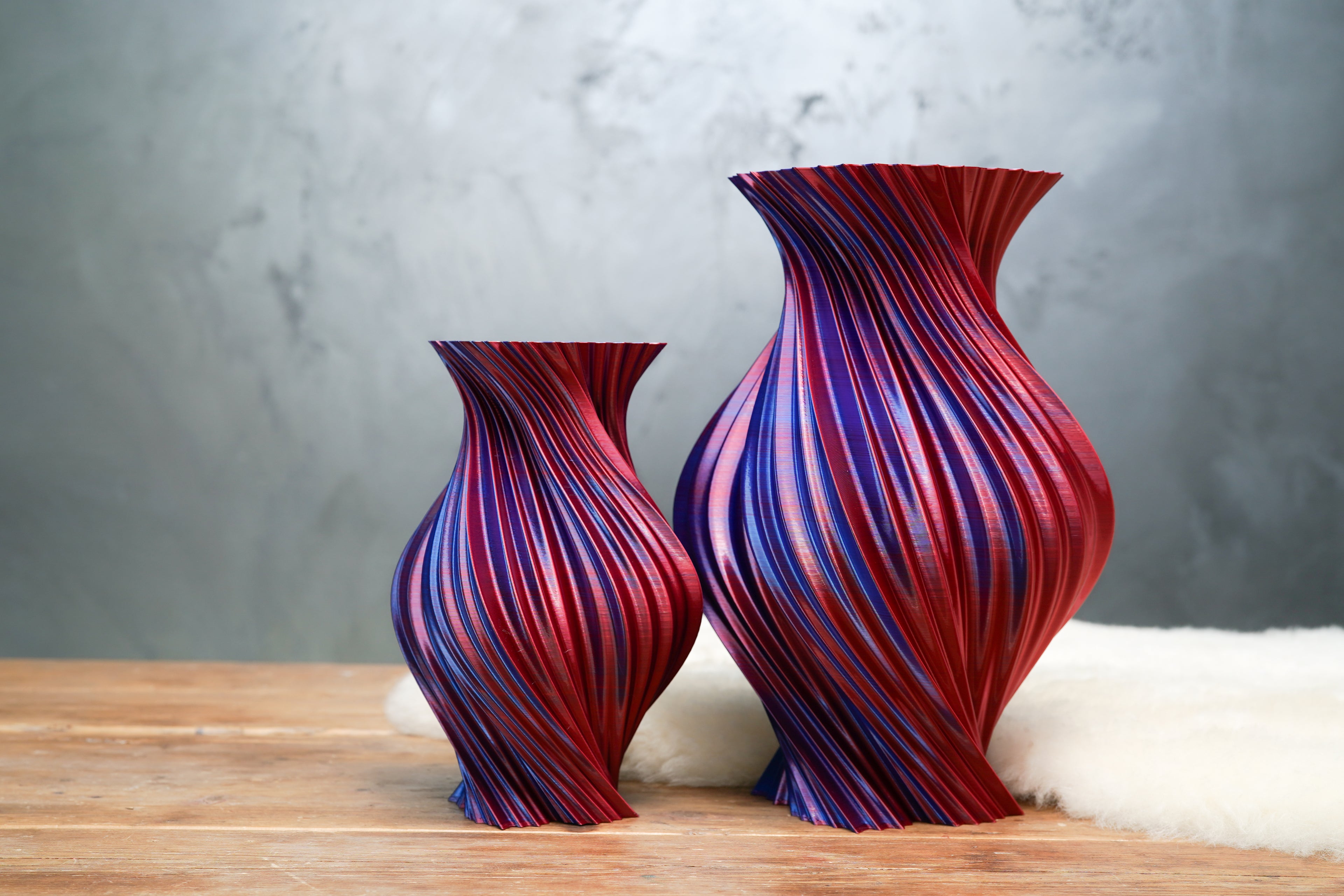 Helix | Midnight Blaze | 3D Geprinte Design Vaas