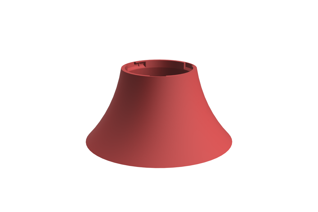 Base Flare | 3D Geprinte Modulaire Etagère - Scarlet Red