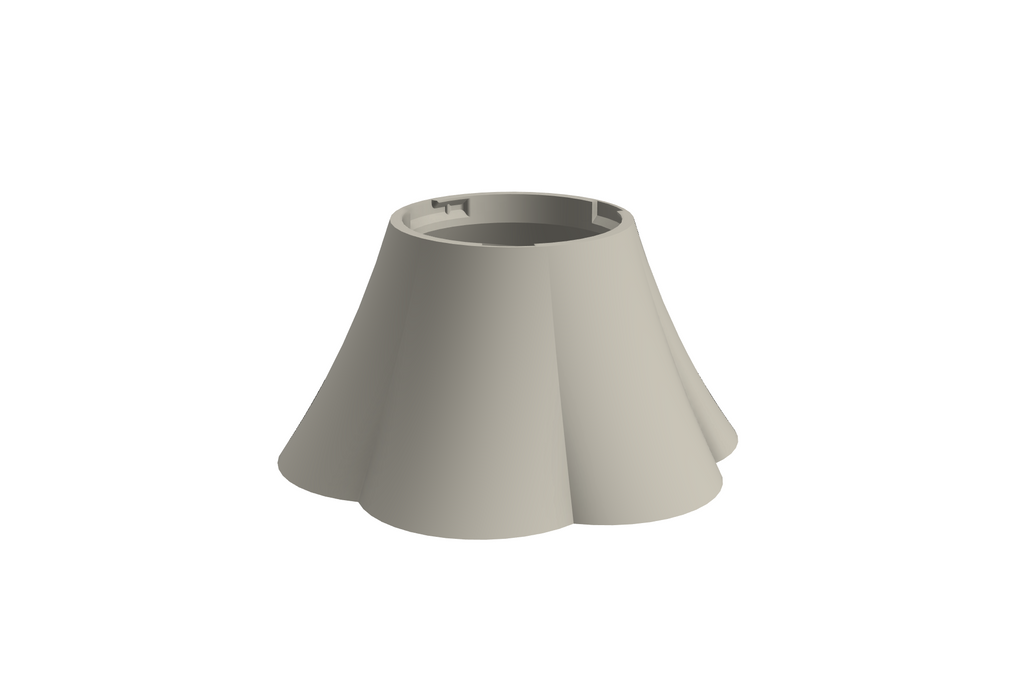 Base Petal | 3D Geprinte Modulaire Etagère - Bone White