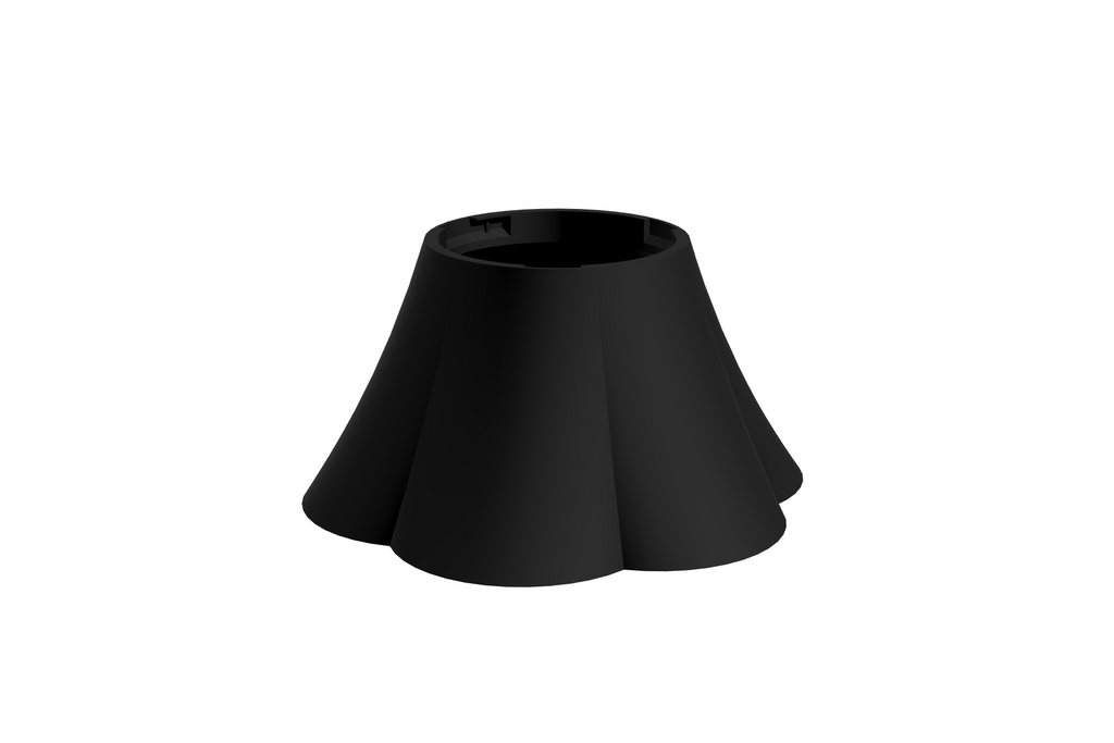 Base Petal | 3D Geprinte Modulaire Etagère - Charcoal Black