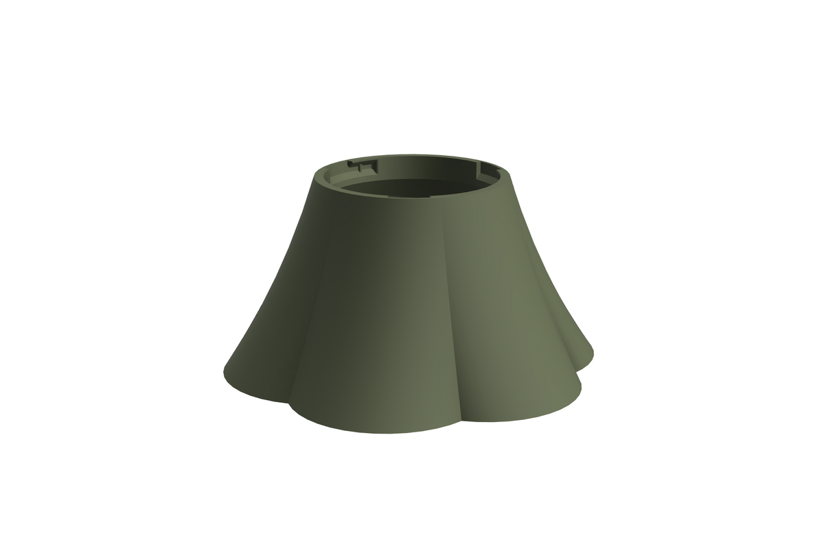 Base Petal | 3D Geprinte Modulaire Etagère - Dark Green