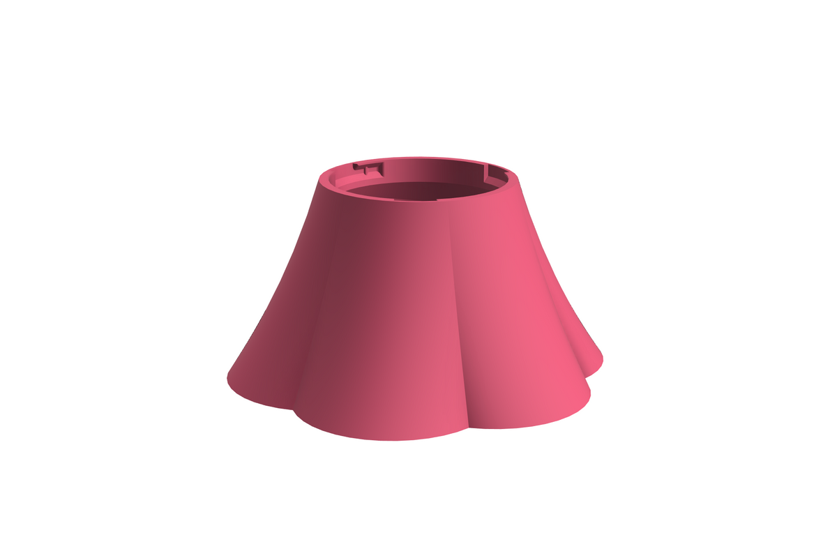Base Petal | 3D Geprinte Modulaire Etagère - Hot Pink