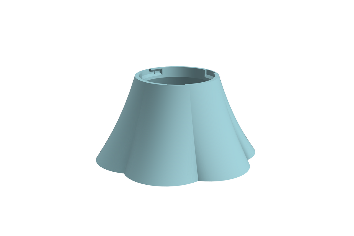 Base Petal | 3D Geprinte Modulaire Etagère - Ice Blue