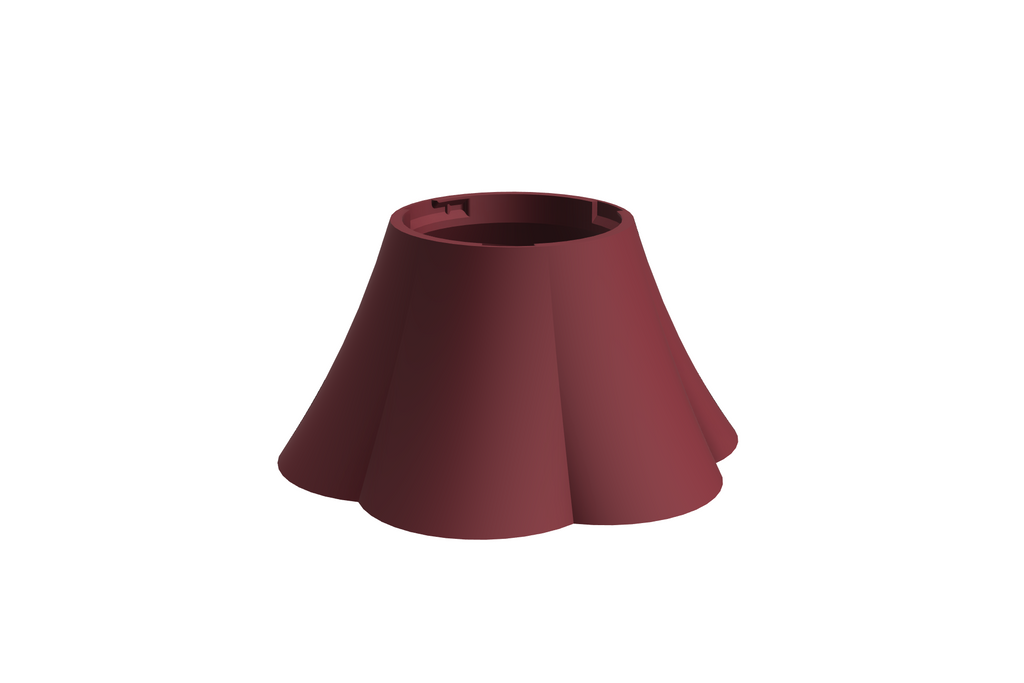 Base Petal | 3D Geprinte Modulaire Etagère - Maroon Red