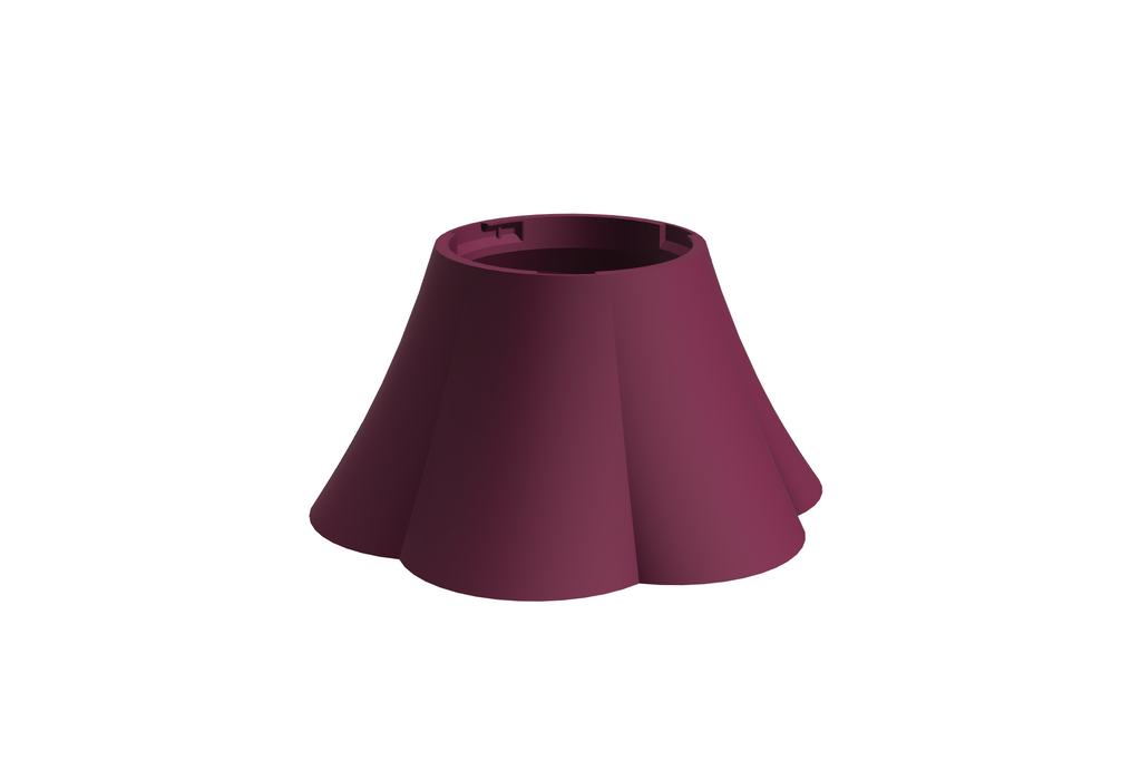 Base Petal | 3D Geprinte Modulaire Etagère - Plum