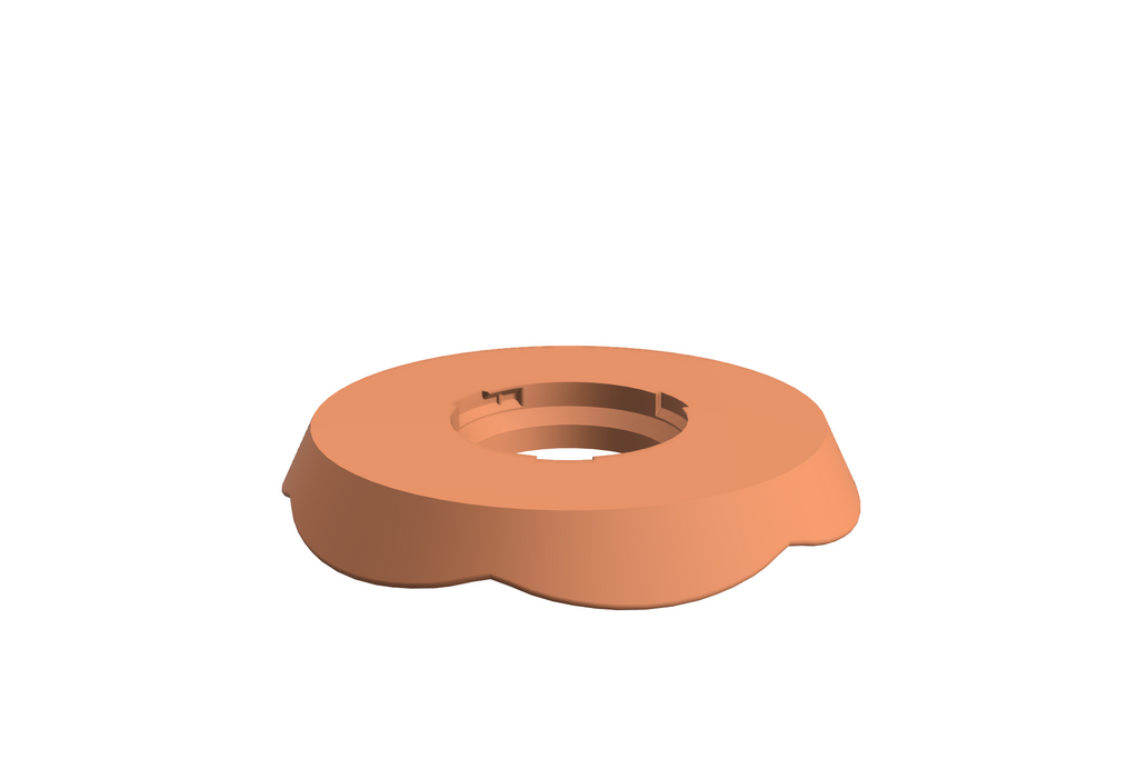 Blad Petal M | 3D Geprinte Modulaire Etagère - Mandarin Orange