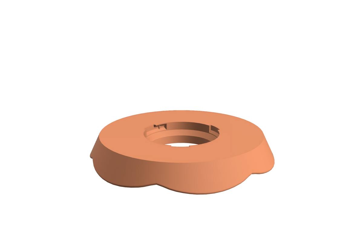 Blad Petal M | 3D Geprinte Modulaire Etagère - Mandarin Orange