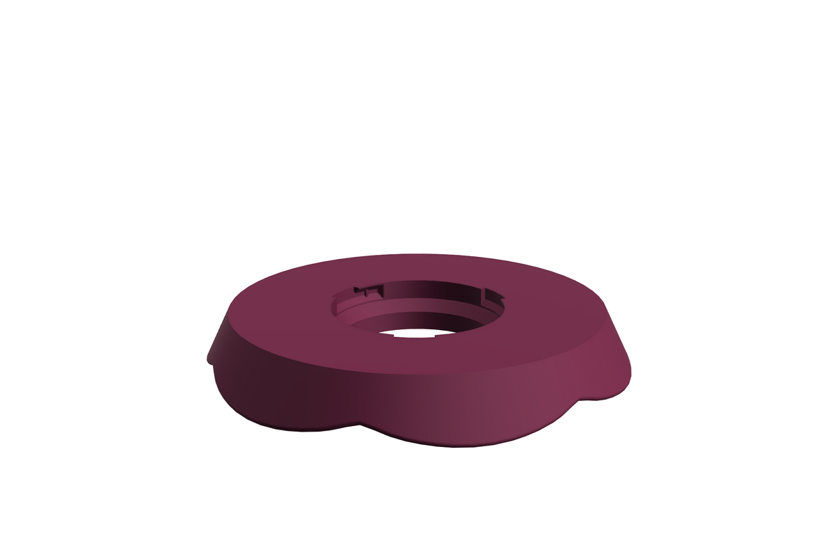 Blad Petal M | 3D Geprinte Modulaire Etagère - Plum