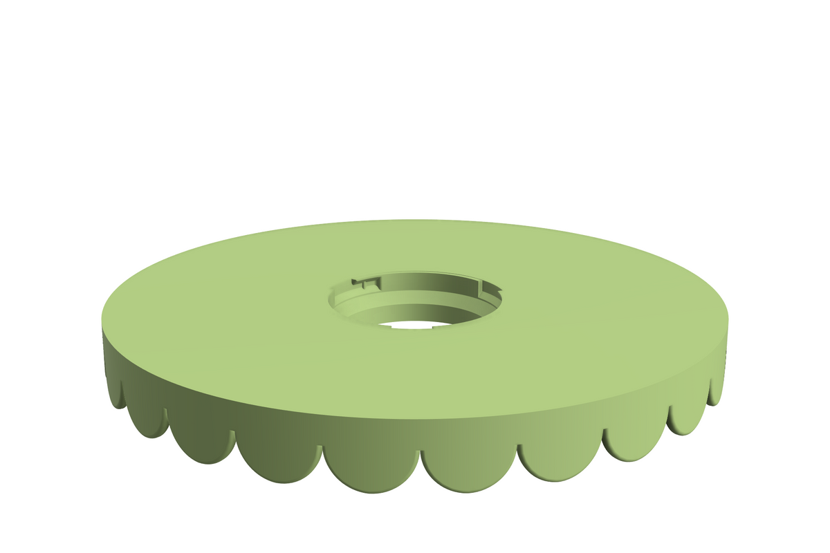 Blad Scallop L | 3D Geprinte Modulaire Etagère - Apple Green