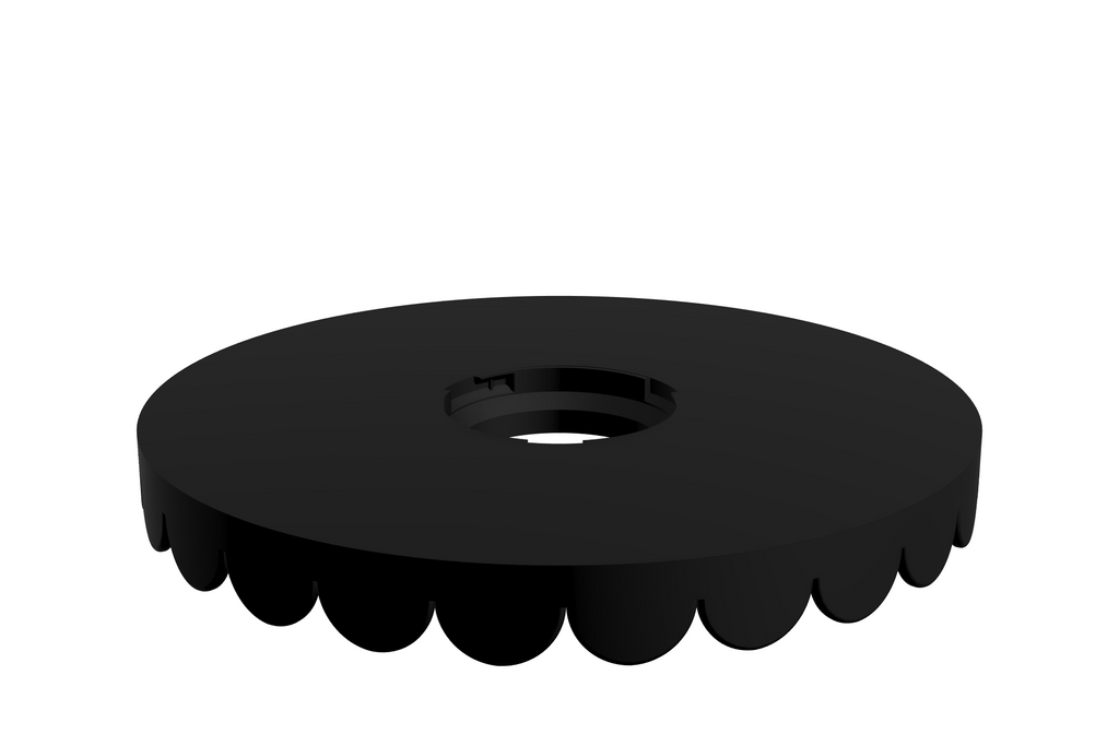 Blad Scallop L | 3D Geprinte Modulaire Etagère - Charcoal Black