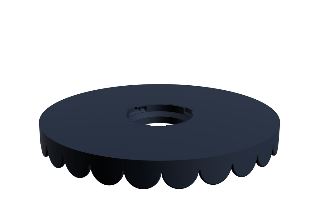 Blad Scallop L | 3D Geprinte Modulaire Etagère - Dark Blue