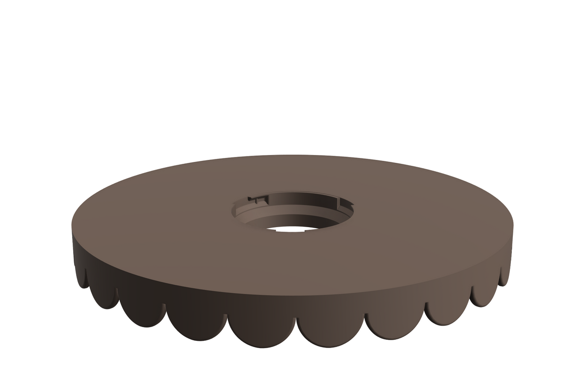 Blad Scallop L | 3D Geprinte Modulaire Etagère - Dark Brown