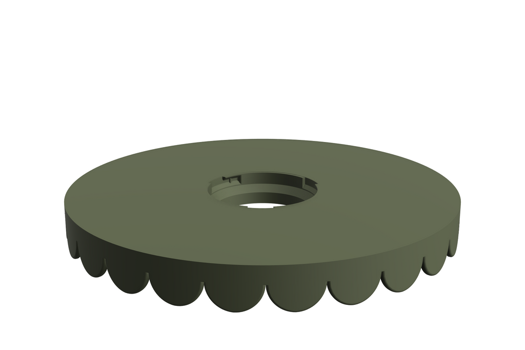 Blad Scallop L | 3D Geprinte Modulaire Etagère - Dark Green