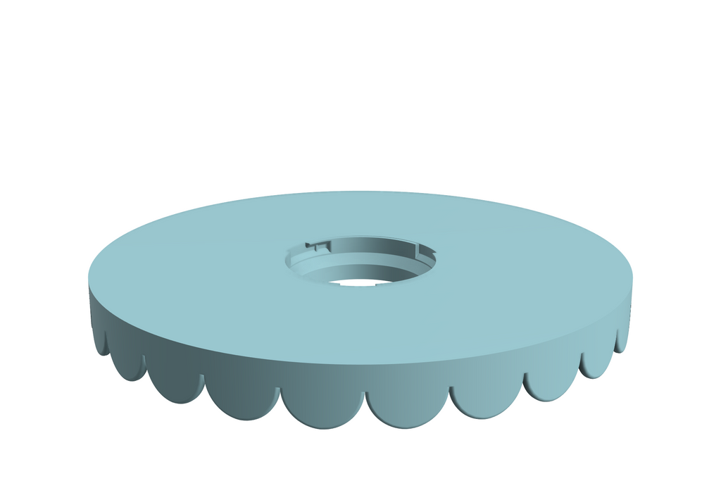 Blad Scallop L | 3D Geprinte Modulaire Etagère - Ice Blue