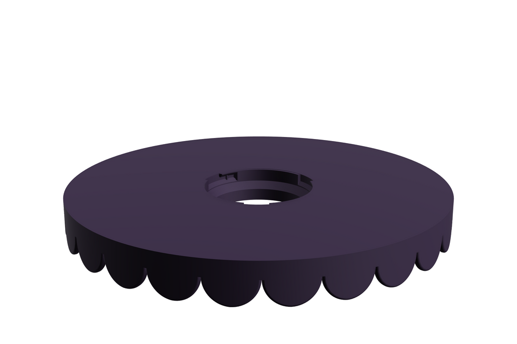 Blad Scallop L | 3D Geprinte Modulaire Etagère - Indigo Purple