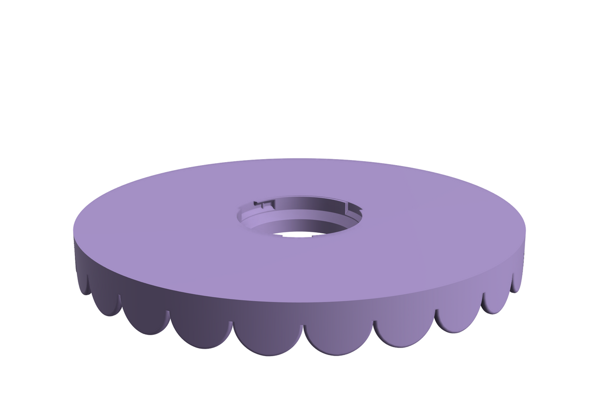 Blad Scallop L | 3D Geprinte Modulaire Etagère - Lilac Purple
