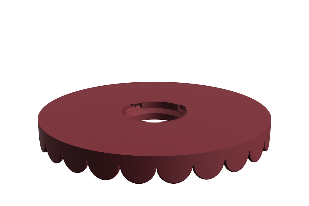 Blad Scallop L | 3D Geprinte Modulaire Etagère - Maroon Red