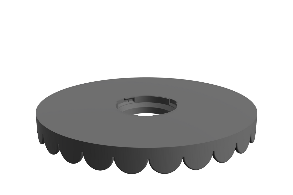 Blad Scallop L | 3D Geprinte Modulaire Etagère - Nardo Gray