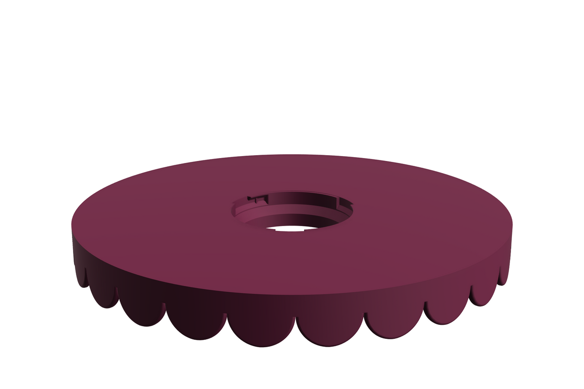 Blad Scallop L | 3D Geprinte Modulaire Etagère - Plum