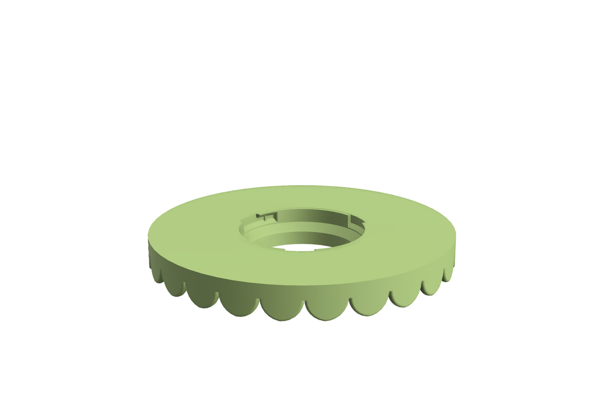 Blad Scallop M | 3D Geprinte Modulaire Etagère - Apple Green