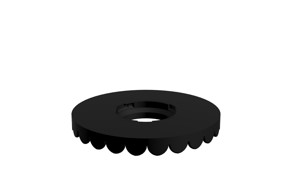 Blad Scallop M | 3D Geprinte Modulaire Etagère - Charcoal Black