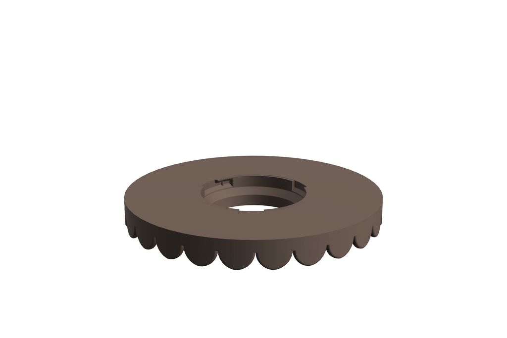 Blad Scallop M | 3D Geprinte Modulaire Etagère - Dark Brown