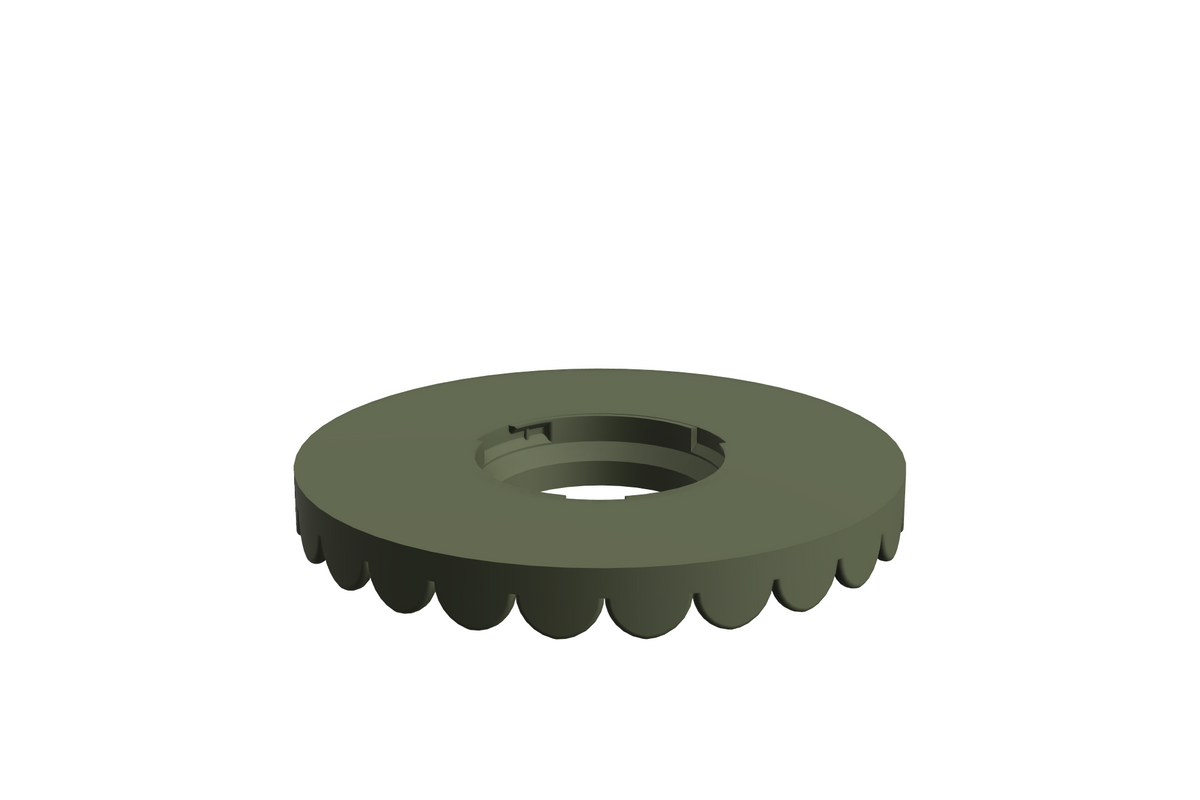 Blad Scallop M | 3D Geprinte Modulaire Etagère - Dark Green
