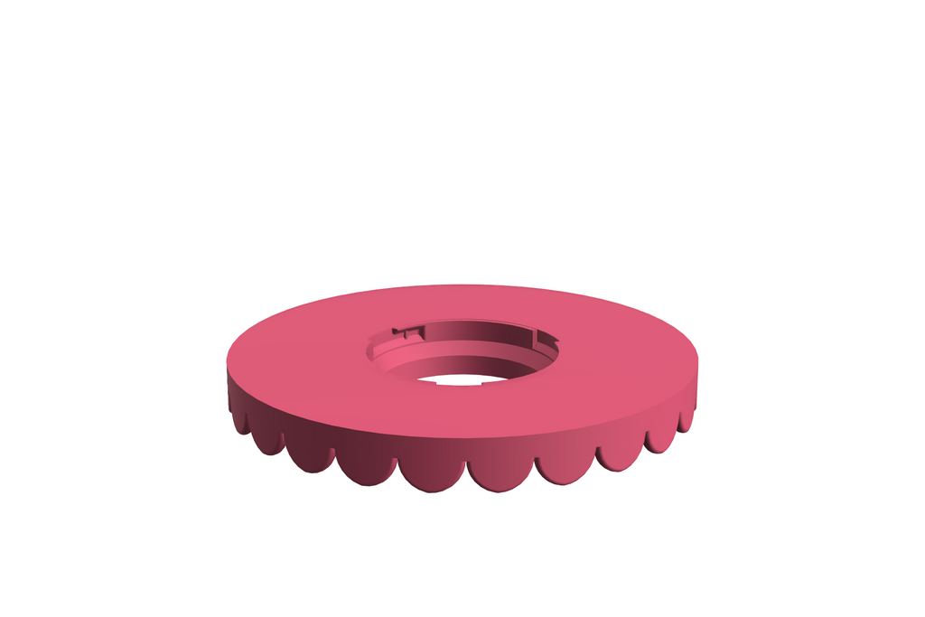 Blad Scallop M | 3D Geprinte Modulaire Etagère - Hot Pink