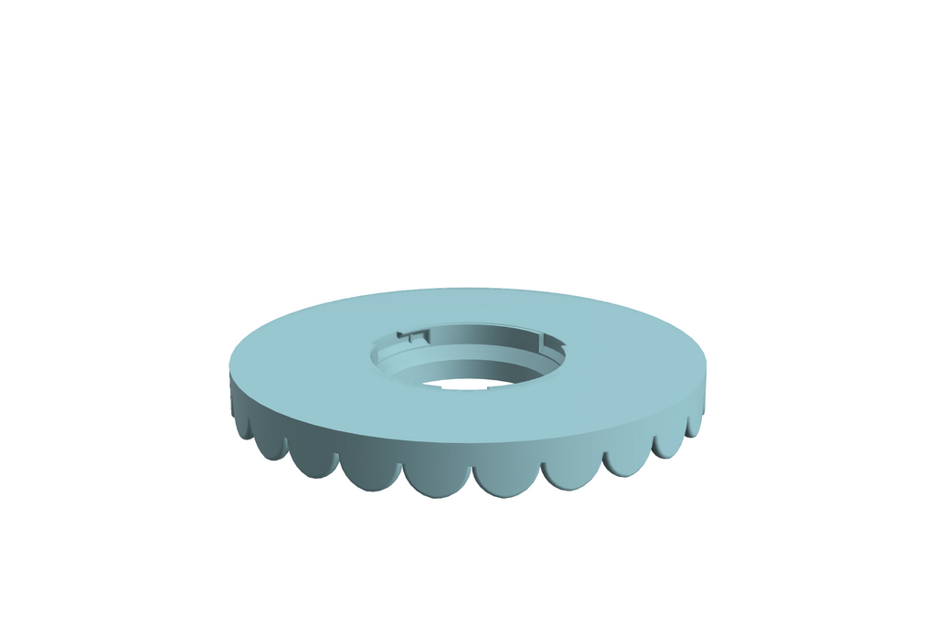 Blad Scallop M | 3D Geprinte Modulaire Etagère - Ice Blue