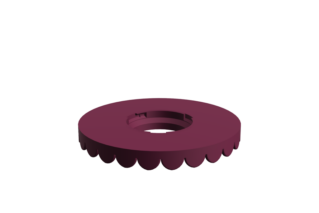 Blad Scallop M | 3D Geprinte Modulaire Etagère - Plum