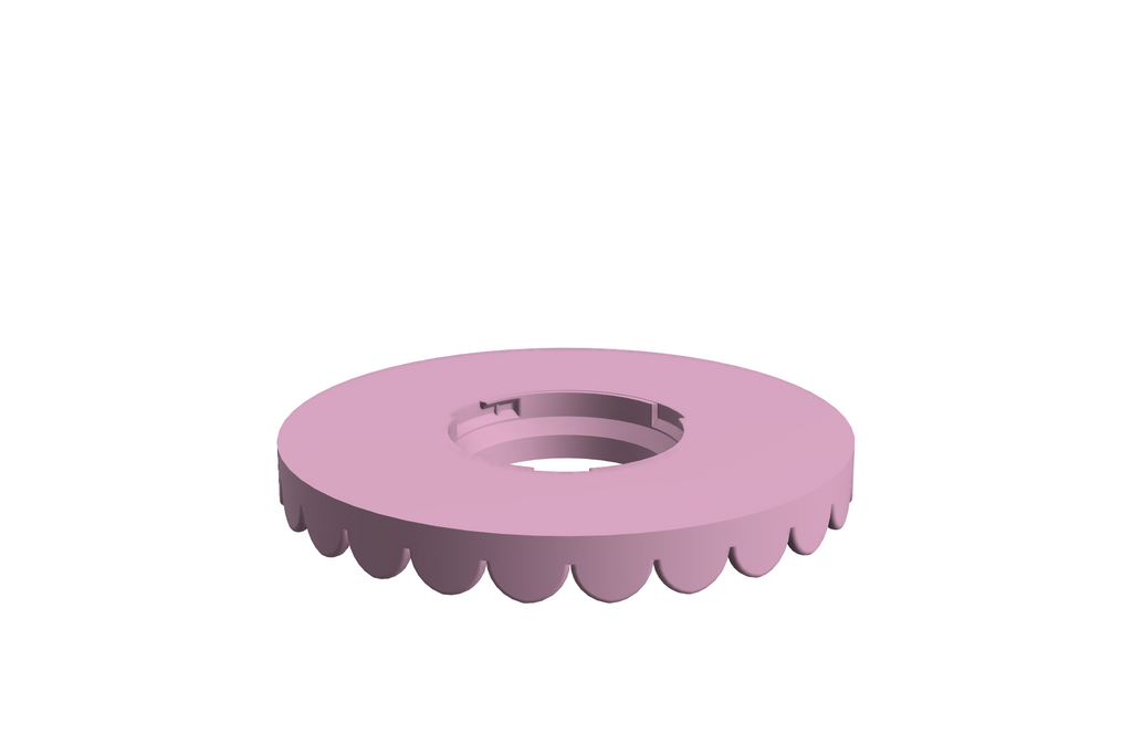 Blad Scallop M | 3D Geprinte Modulaire Etagère - Sakura Pink