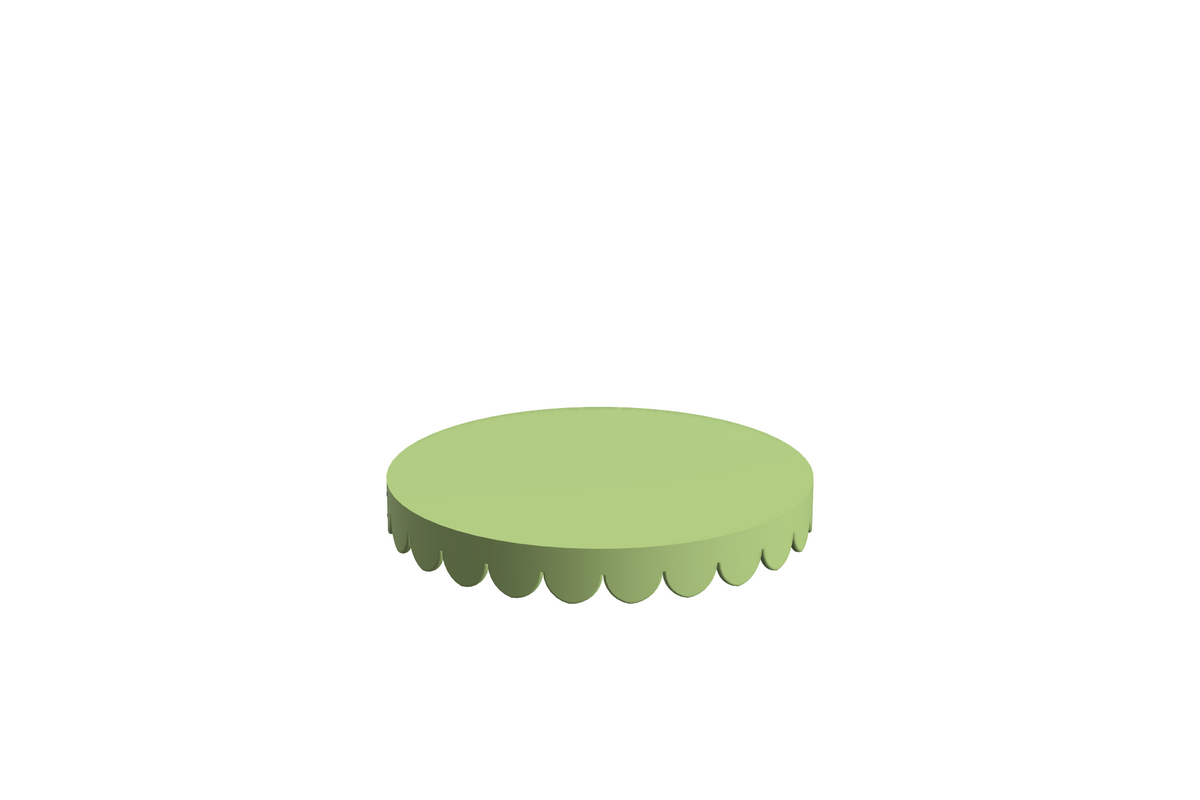 Blad Scallop S | 3D Geprinte Modulaire Etagère - Apple Green