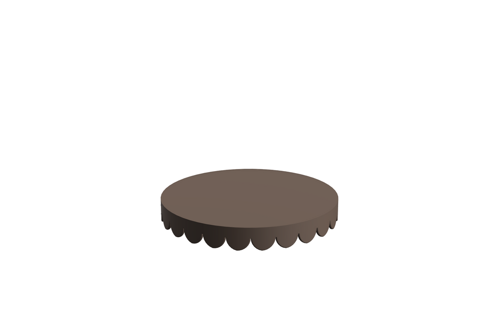 Blad Scallop S | 3D Geprinte Modulaire Etagère - Dark Brown