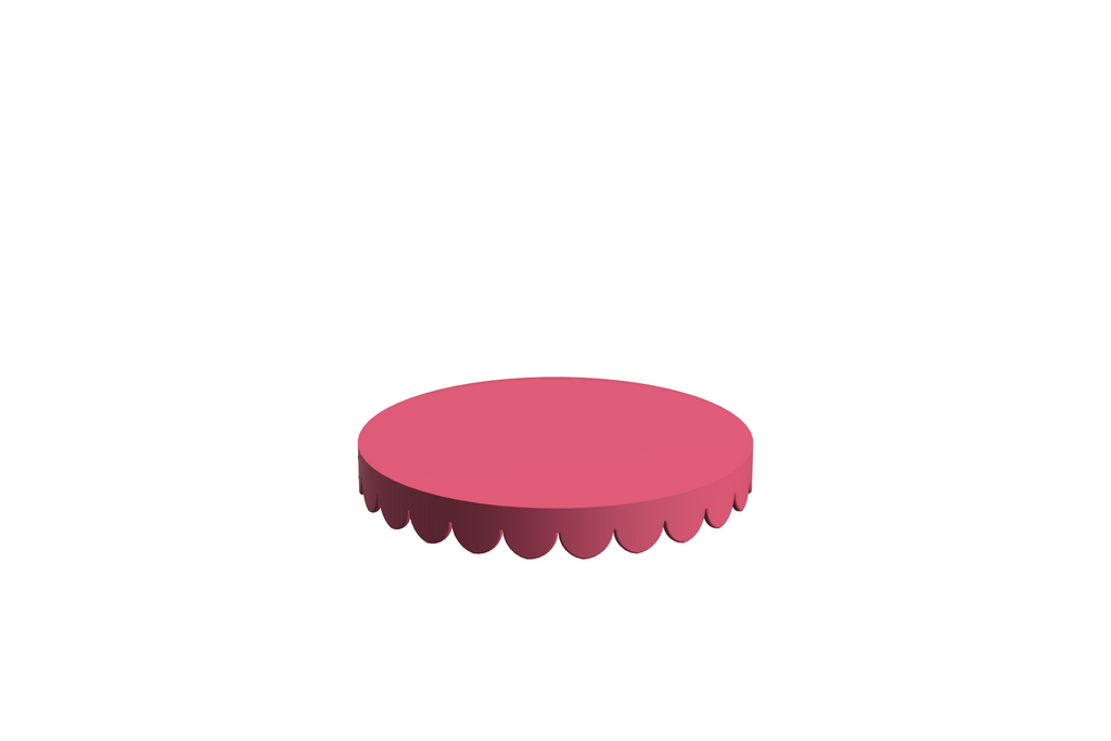 Blad Scallop S | 3D Geprinte Modulaire Etagère - Hot Pink