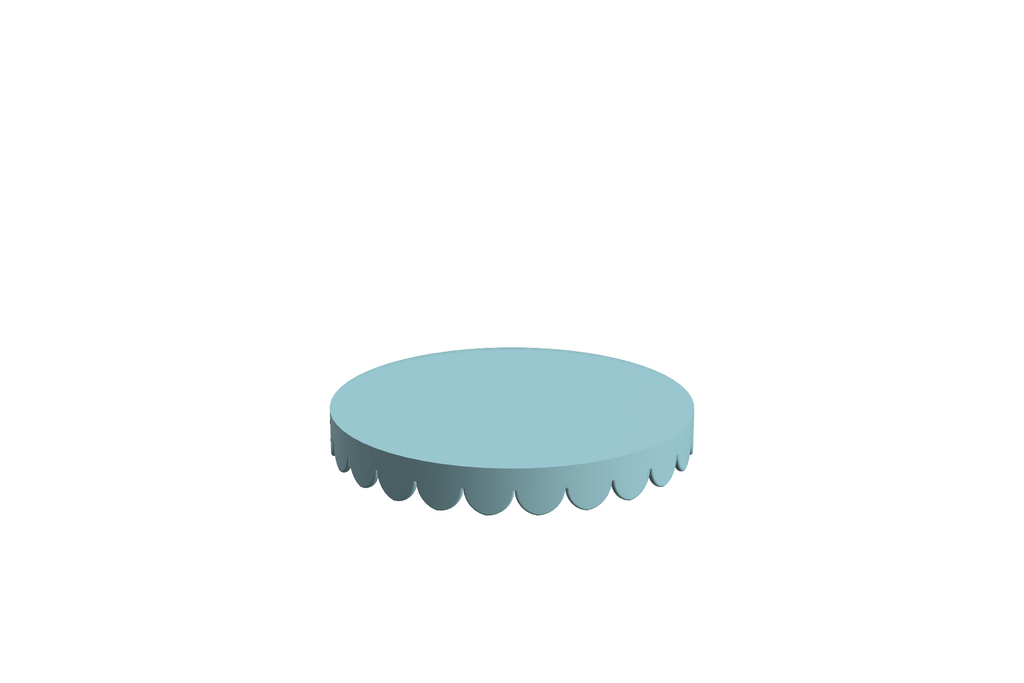 Blad Scallop S | 3D Geprinte Modulaire Etagère - Ice Blue
