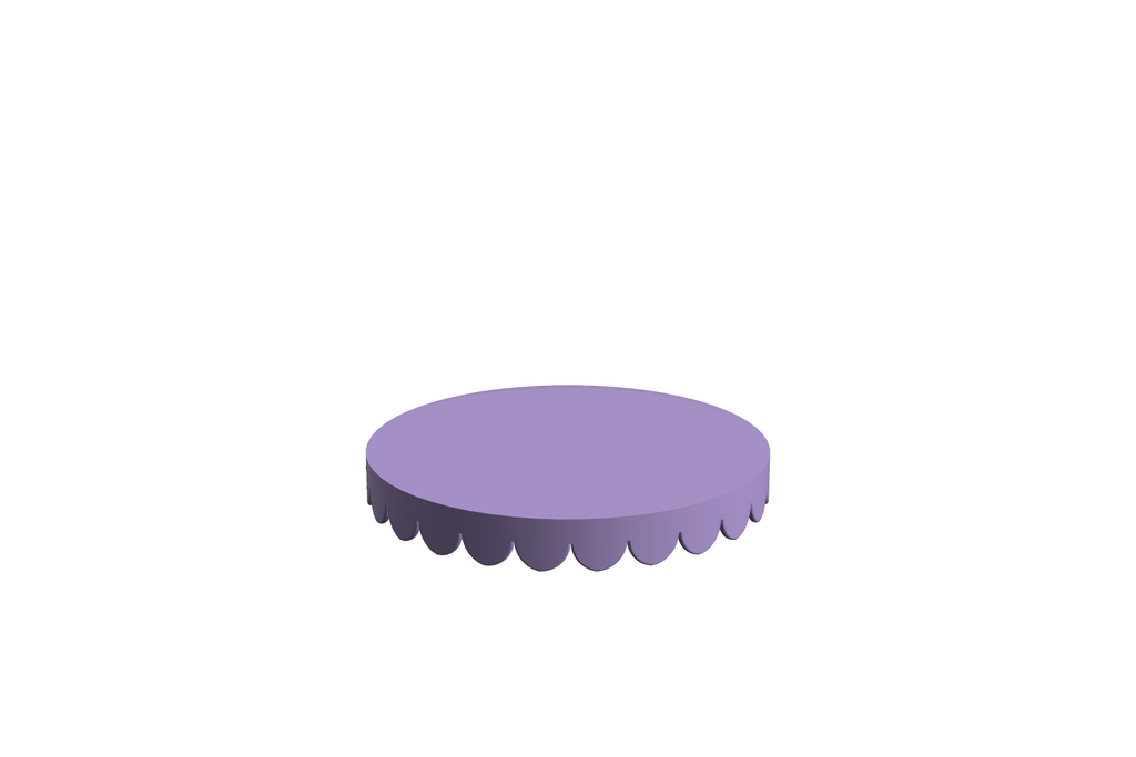 Blad Scallop S | 3D Geprinte Modulaire Etagère - Lilac Purple
