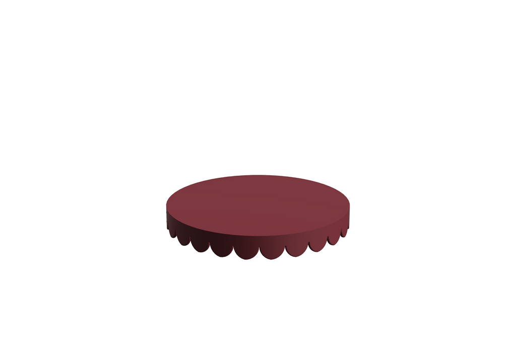 Blad Scallop S | 3D Geprinte Modulaire Etagère - Maroon Red