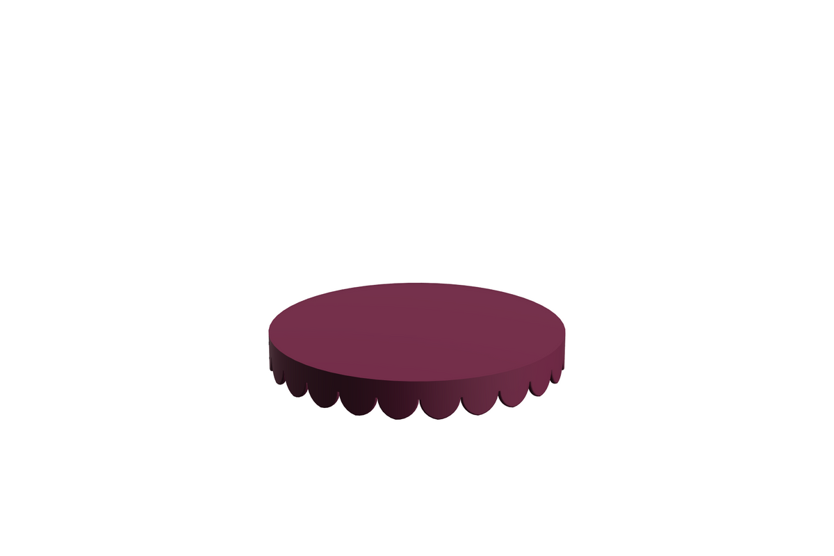 Blad Scallop S | 3D Geprinte Modulaire Etagère - Plum