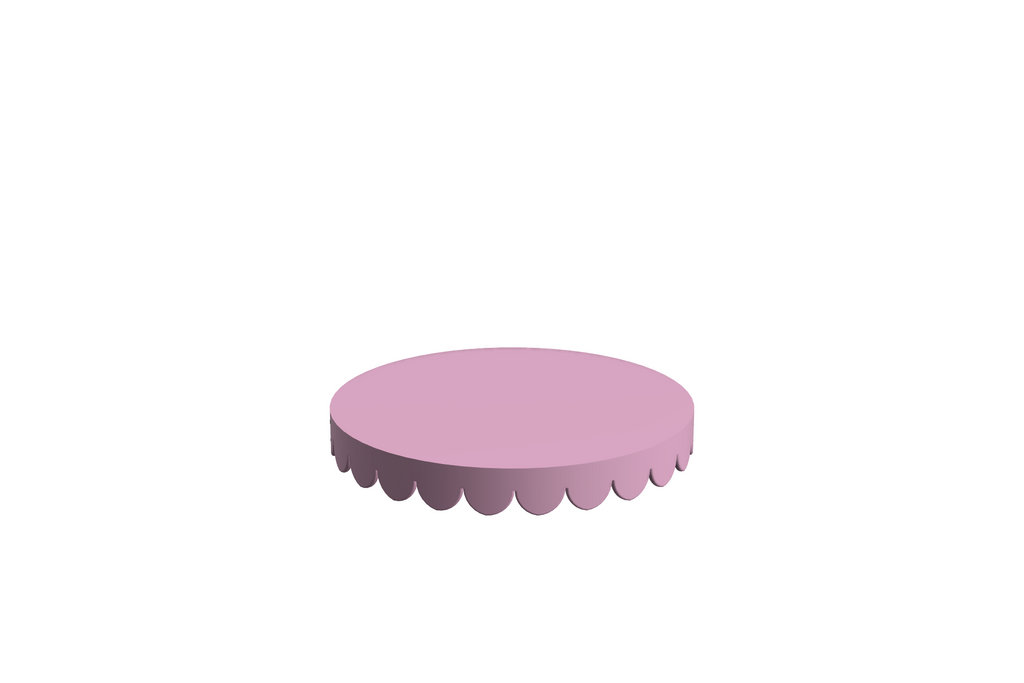 Blad Scallop S | 3D Geprinte Modulaire Etagère - Sakura Pink
