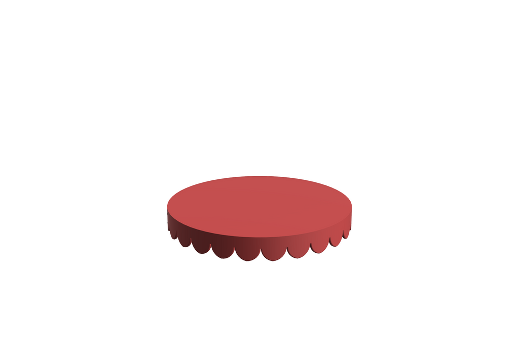 Blad Scallop S | 3D Geprinte Modulaire Etagère - Scarlet Red